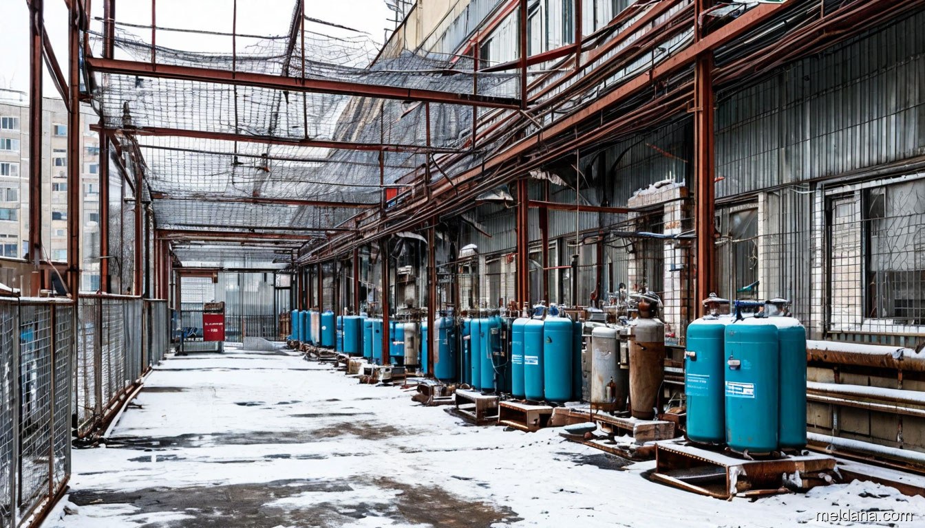 Защита кислородной станции и баллонов больницы от дронов в Норильске