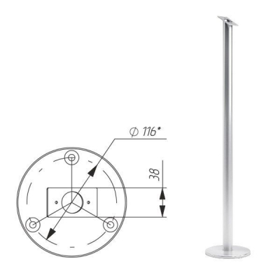 Ограждение полуростовое Стойка d32  Ограждение полуростовое Стойка d32